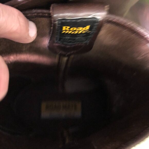 Roadmate Mens Work Boots Size 10.5 Brown Leather Pull On Mid Calf Almond Toe - Picture 9 of 15